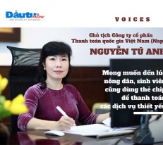 [Voices] Doanh nhân Nguyễn Tú Anh: Mong đến lúc nông dân, sinh viên cũng dùng thẻ chip để thanh toán