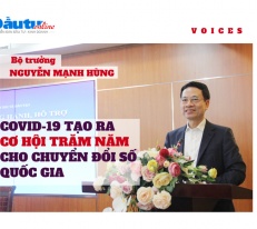{Voices} Bộ trưởng Nguyễn Mạnh Hùng: Covid-19 tạo ra cơ hội trăm năm cho chuyển đổi số quốc gia