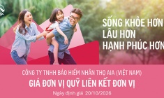 Cập nhật giá đơn vị Quỹ liên kết đơn vị của AIA Việt Nam ngày 21/10/2026