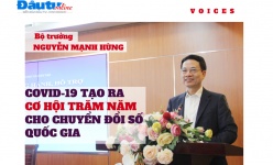 {Voices} Bộ trưởng Nguyễn Mạnh Hùng: Covid-19 tạo ra cơ hội trăm năm cho chuyển đổi số quốc gia