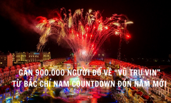 Gần 900.000 người đổ về “Vũ trụ Vin” từ Bắc chí Nam countdown đón năm mới 