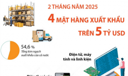 Điểm tên 4 mặt hàng xuất khẩu trên 5 tỷ USD sau 2 tháng năm 2025