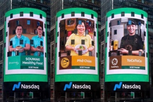 Loạt thương hiệu quán ăn, nhà hàng nhỏ Việt Nam được quảng bá trên tòa nhà Nasdaq