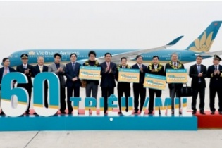 Vietnam Airlines đón hành khách thứ 160 triệu sau 20 năm thành lập 