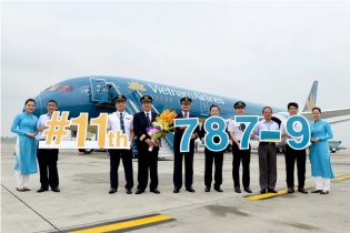 Vietnam Airlines đón nhận máy bay Boeing 787-9Dreamliner thứ 11