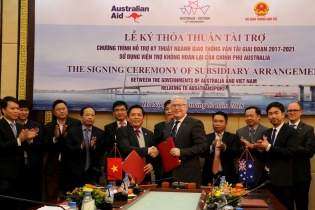 Australia viện trợ 30 triệu đô la Úc hỗ trợ chuẩn bị các dự án giao thông