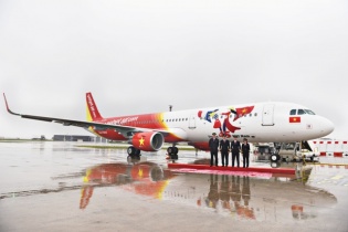 Vietjet nhận bàn giao tàu bay mang biểu tượng 45 năm quan hệ Việt – Pháp