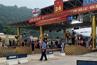 Đảm bảo an ninh trật tự tại trạm thu phí trên đường Hòa Lạc - Hòa Bình 