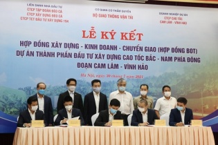 Ký hợp đồng BOT Dự án cao tốc Cam Lâm - Vĩnh Hảo trị giá 8.925 tỷ đồng