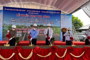 Ra quân thi công cải tạo, nâng cấp Quốc lộ 1, đoạn từ Hậu Giang đến Sóc Trăng