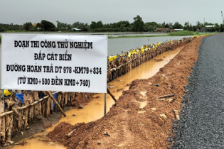 Tín hiệu tích cực từ kết quả thí điểm cát biển làm vật liệu nền đường cao tốc