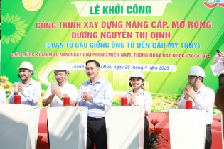 TP.HCM khởi công mở rộng tuyến đường hơn 2.000 tỷ đồng nối vào cảng Cát Lái