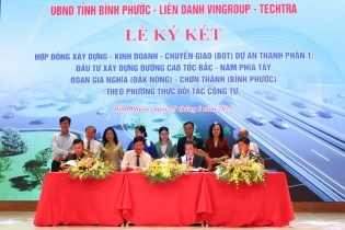 Bình Phước ký hợp đồng với Vingroup - Techtra xây dựng cao tốc Gia Nghĩa - Chơn Thành