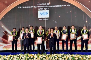 VSIP chiếm ngôi “Á quân” bảng xếp hạng doanh nghiệp bất động sản công nghiệp uy tín nhất