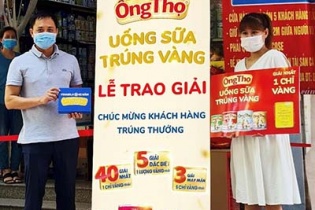 Sữa đặc Ông Thọ mừng sinh nhật 45 với "cơn mưa vàng"