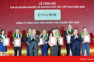 Chubb Life lần thứ 7 đạt Top 500 doanh nghiệp lợi nhuận tốt nhất Việt Nam