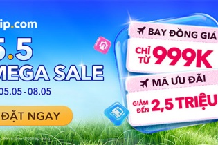 Deal lớn vào 5.5: Săn vé bay đồng giá 999K, giảm đến 50% cùng Trip.com