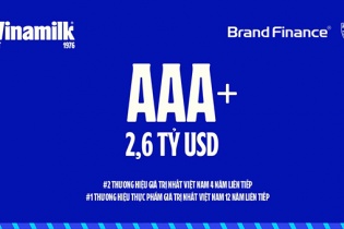 Vinamilk duy trì Top 2 thương hiệu giá trị nhất Việt Nam 4 năm liền