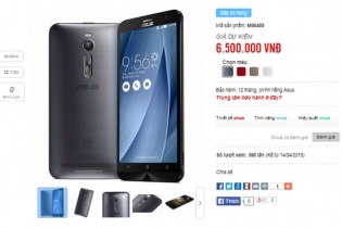 Zenfone 2 RAM 4GB có giá từ 6,5 triệu đồng tại Việt Nam