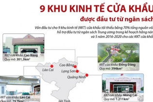[Infographics] 9 khu kinh tế cửa khẩu được đầu tư từ ngân sách Trung ương