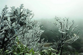 Không khí lạnh gây mưa rét, vùng núi lại xuất hiện băng giá