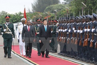 Chủ tịch nước Trương Tấn Sang bắt đầu chuyến thăm Cộng hoà Mozambique