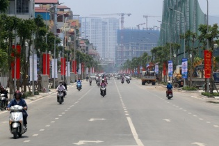 Cận cảnh tuyến đường đầu tiên ở thủ đô không mất tiền giải phóng mặt bằng
