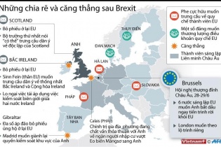 [Infographics] Những chia rẽ và căng thẳng sau Brexit