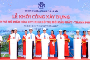 Khởi công dự án công viên và hồ điều hòa tổng vốn 938 tỷ đồng gần Keangnam