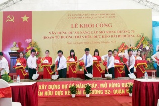 Hà Nội: Khởi công dự án nâng cấp, mở rộng đường 70 từ Trần Hữu Dực kéo dài đến Quốc lộ 32