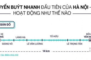 [Infographic] Tuyến buýt nhanh đầu tiên của Hà Nội hoạt động như thế nào?