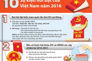 [Infographic] 10 sự kiện nổi bật của Việt Nam năm 2016