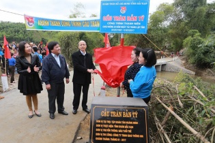 Bắc Kạn: Khánh thành cầu tràn Bản Tý do Tập đoàn Tân Hoàng Minh tài trợ