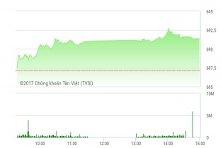 Phiên 24/1: Hàng loạt cổ phiếu tăng trần, VN-Index vượt mốc 690 điểm