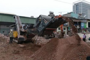 Hà Nội: Vận hành dây chuyền nghiền phế thải xây dựng tại chỗ nhập khẩu từ Đức