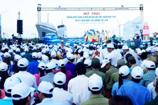 Hơn 1.300 người tham gia mít tinh hưởng ứng "Tuần lễ Biển và Hải đảo Việt Nam" năm 2017