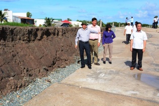 Cà Mau thông tin chính thức về sự cố sụt lún đê biển Tây