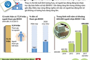 [Infographic] Gia tăng số người chọn hưởng bảo hiểm xã hội một lần
