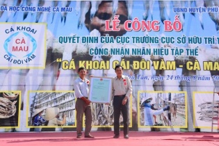 Đặc sản "Cá Khoai Cái Đôi Vàm – Cà Mau" đạt chứng nhận đăng ký nhãn hiệu tập thể