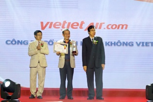 Vietjet nhận danh hiệu "Hãng hàng không được yêu thích nhất 2017"