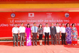 Khánh thành "Bếp ăn mẫu bán trú" theo tiêu chuẩn Nhật Bản đầu tiên tại khu vực phía Bắc