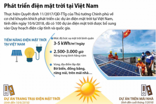 [Infographic] Phát triển điện mặt trời tại Việt Nam