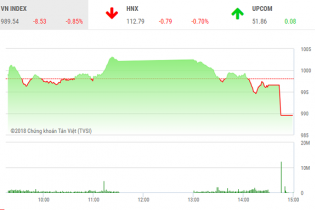 Phiên 31/8: VN-Index bị "đánh úp" ở phút cuối cùng