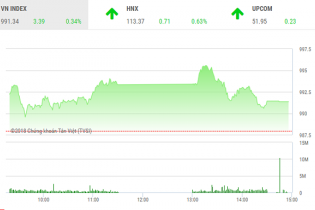 Phiên 14/9: VN-Index "mướt mồ hôi" vượt thử thách 990 điểm