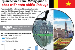 [Infographic] Quan hệ Việt Nam - Vương quốc Bỉ phát triển trên nhiều lĩnh vực