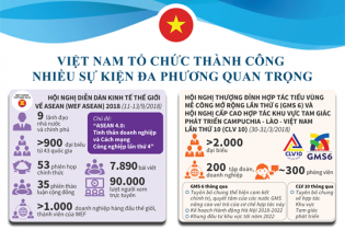 [Infographic] Việt Nam tổ chức thành công nhiều sự kiện đa phương quan trọng