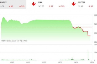 Phiên 22/10: Thiếu lực đỡ, VN-Index hụt hơi phút cuối