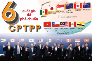 [Infographic] 6 quốc gia đã phê chuẩn CPTPP
