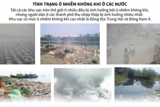 [Infographic] Tình trạng ô nhiễm không khí ở các nước