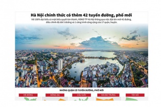 [Infographic] Hà Nội chính thức có thêm 42 tuyến đường, phố mới